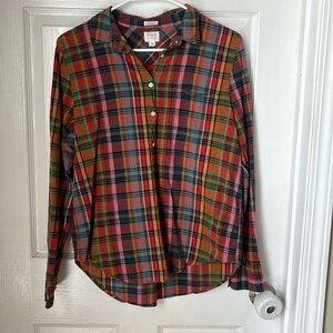 Plaid J. Crew Boy Fit Blouse